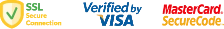 SSL secure conection / verified by VISA / Master Card Securecode