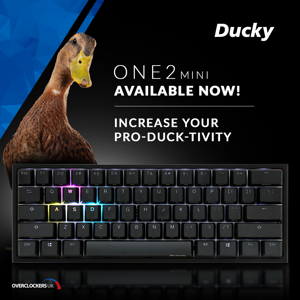 The Ducky One 2 Mini The Premium Gaming Keyboard In White Overclockers Uk