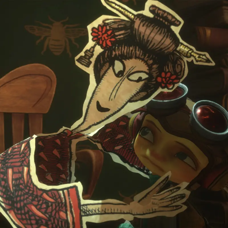 Psychonauts 2 gameplay featuring different animation styles