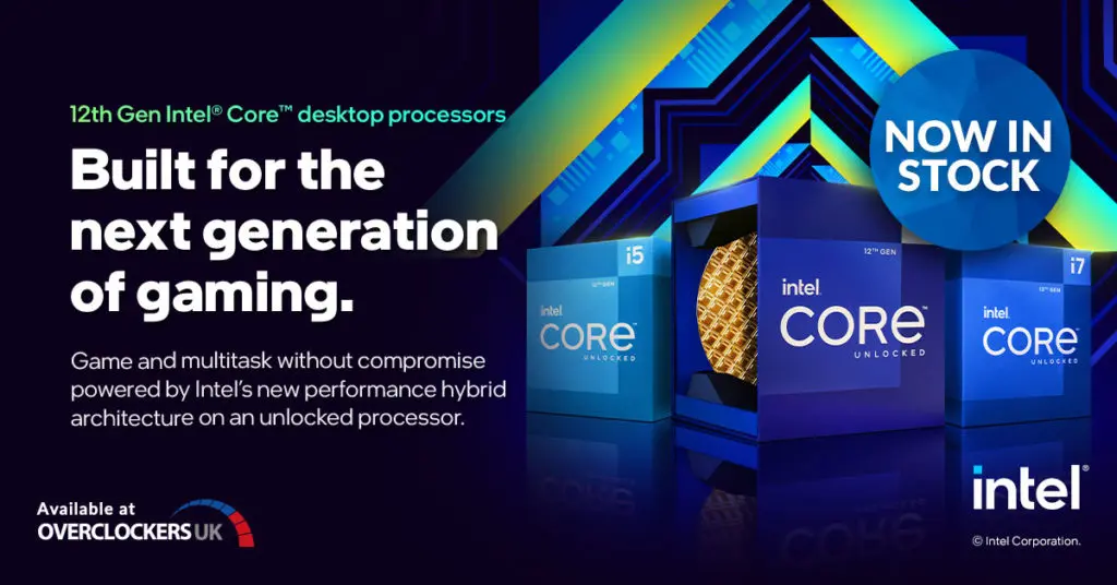 12th Gen Intel Core Processors in stock now