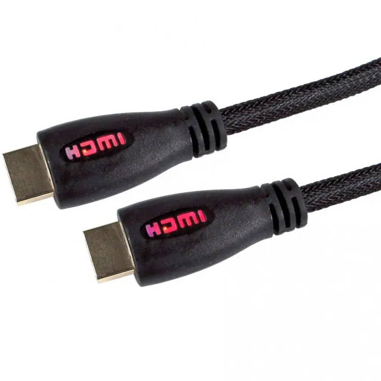 OcUK Gaming HDMI 2.0 Cable, 2m Red LED
