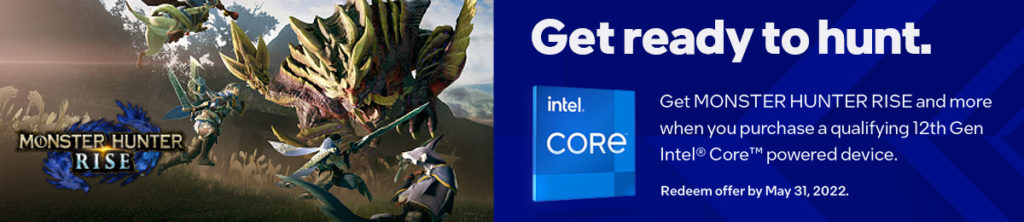 Monster Hunter Rise Intel promo banner