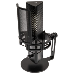 Endgame Gear XSTRM USB microphone in black front view