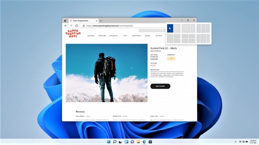 windows 11 setting snap group with snap layouts