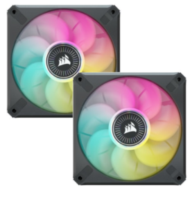 Corsair iCUE ML140 RGB Elite Premium PWM Dual Fan Pack (CO-9050115-WW):
