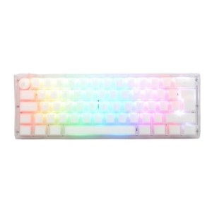 Ducky One3 Aura Mini 60% Mechanical Gaming Keyboard White Frame UK Layout Kailh Box Jellyfish Switch Y