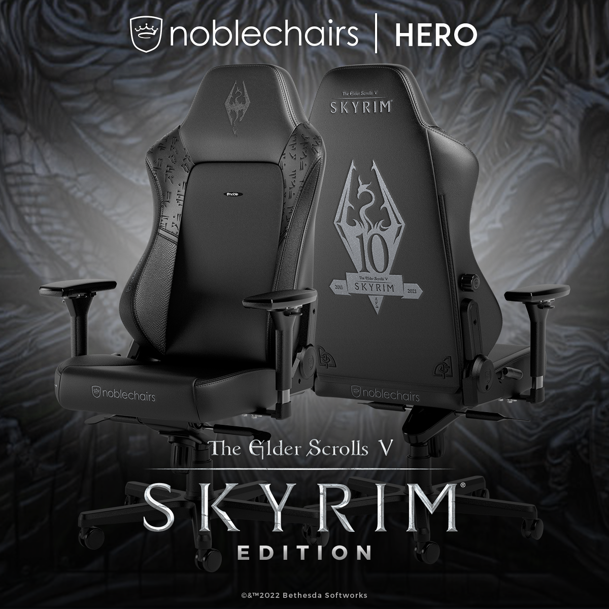 noblechairs HERO Gaming Chair Skyrim Anniversary Edition