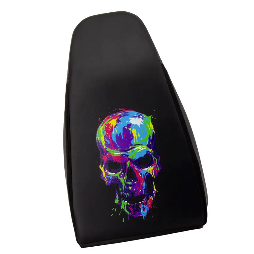 Custom printed noblechairs ICON with RGB Skull design