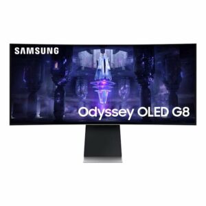 Samsung 34" Odyssey G8 LS34BG850SUXXU 3440x1440 OLED 175Hz 0.1ms FreeSync HDR HDMI 2.1 Curved Widescreen Gaming Monitor