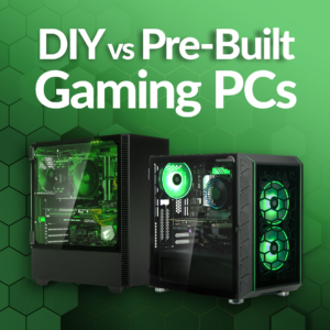 DIY vs Pre-Built Gaming PCs white text