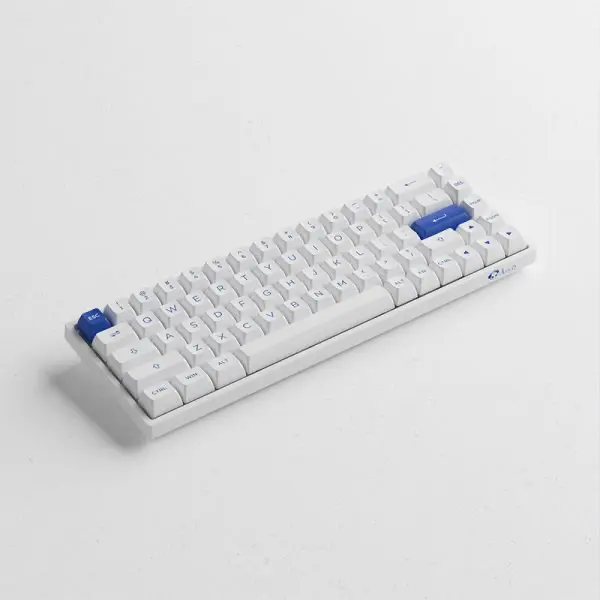 Akko 30868B Plus Blue on White Keyboard