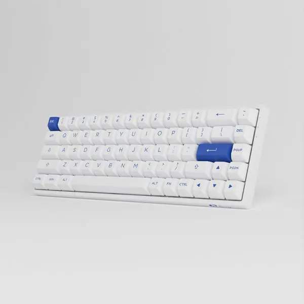 Akko 30868B Plus Blue on White Keyboard