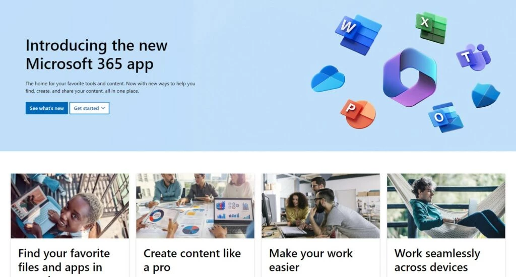 office 365 software home page