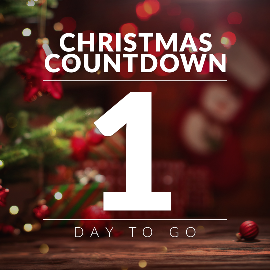 Christmas Countdown 1 Day to Go