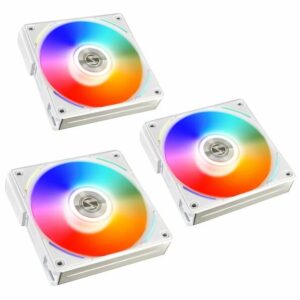 Lian Li UNI AL120 RGB White 120mm Fans – Triple Pack (UF-AL120-3W)