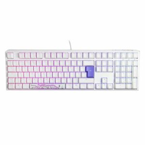 Ducky One 3 Classic Fullsize USB RGB Mechanical Gaming Keyboard Cherry Silver - Pure White UK Layout