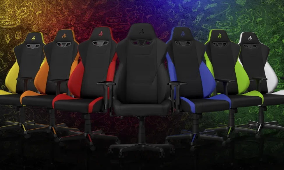 Nitro Concepts rainbow gaming chairs