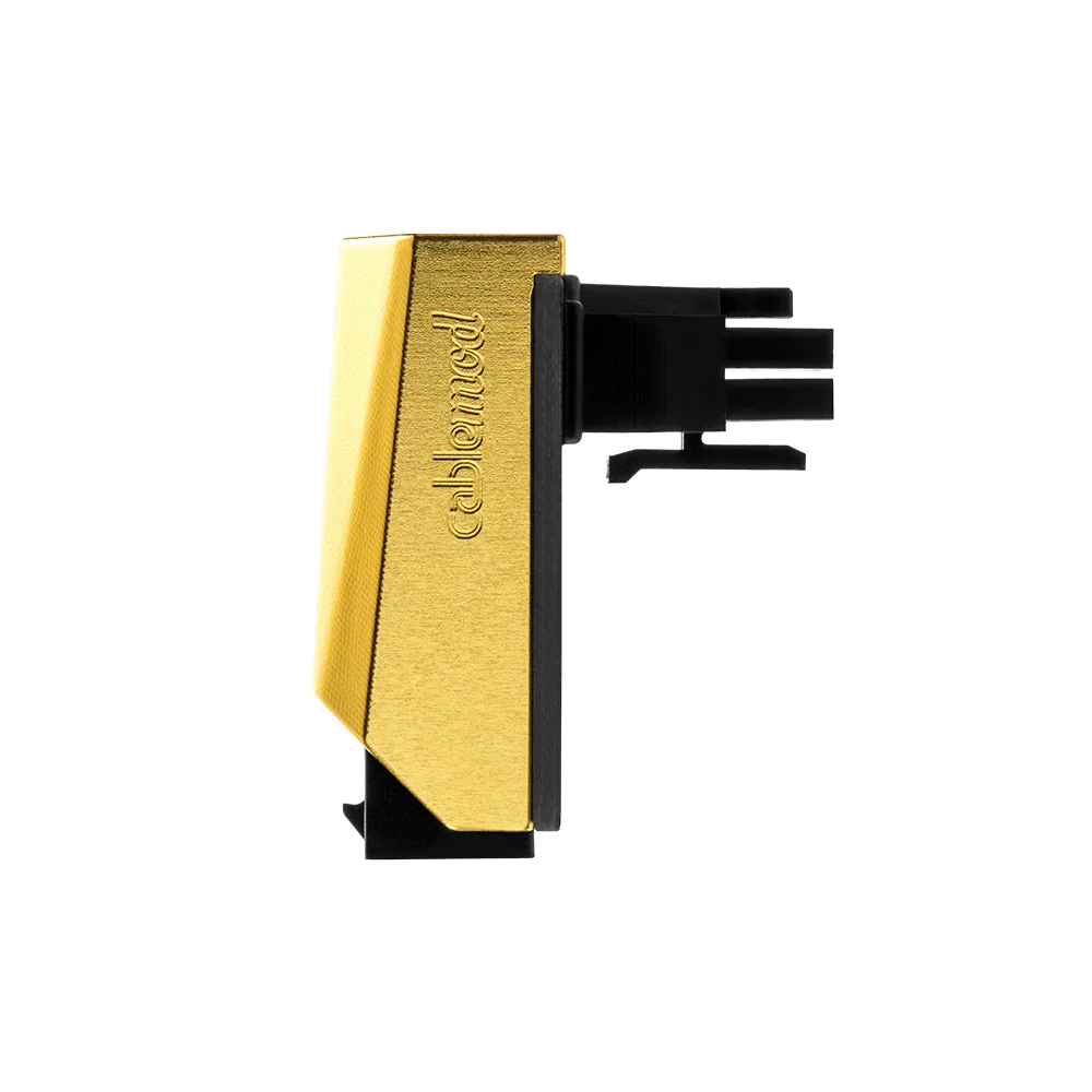 CableMod 12VHPWR 90 Degree Angled Adapter – Variant B Gold