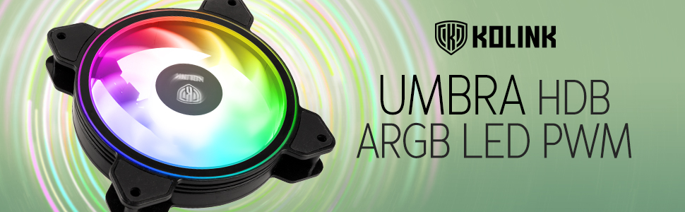 Kolink Umbra HDB ARGB LED PWM Case Fan - 120mm