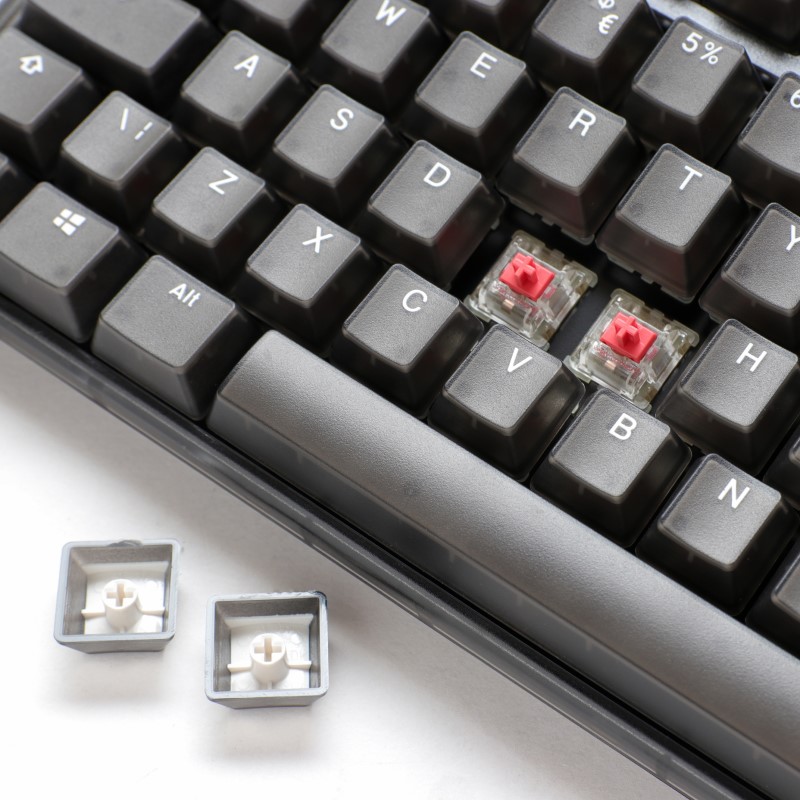 Ducky Aura One 3 Mechanical Gaming Keyboard keycaps and switches