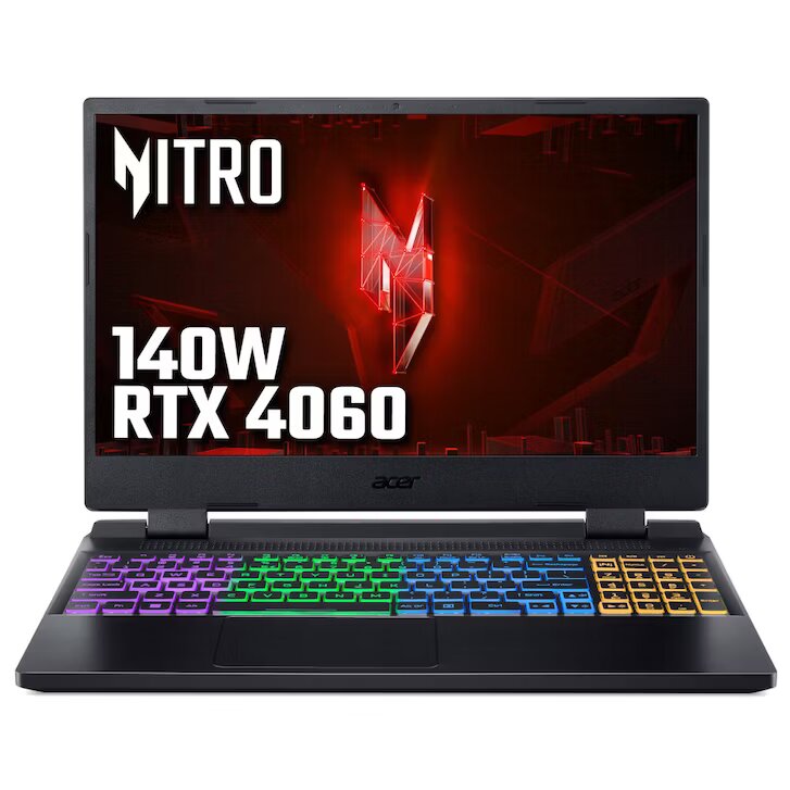 Acer Nitro 5 NVIDIA RTX 4060, 16GB, 17.3" QHD 165Hz, Intel i7-12650H Gaming Laptop