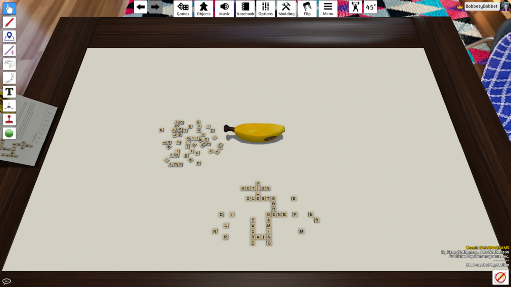 Tabletop Simulator: Bananagrams