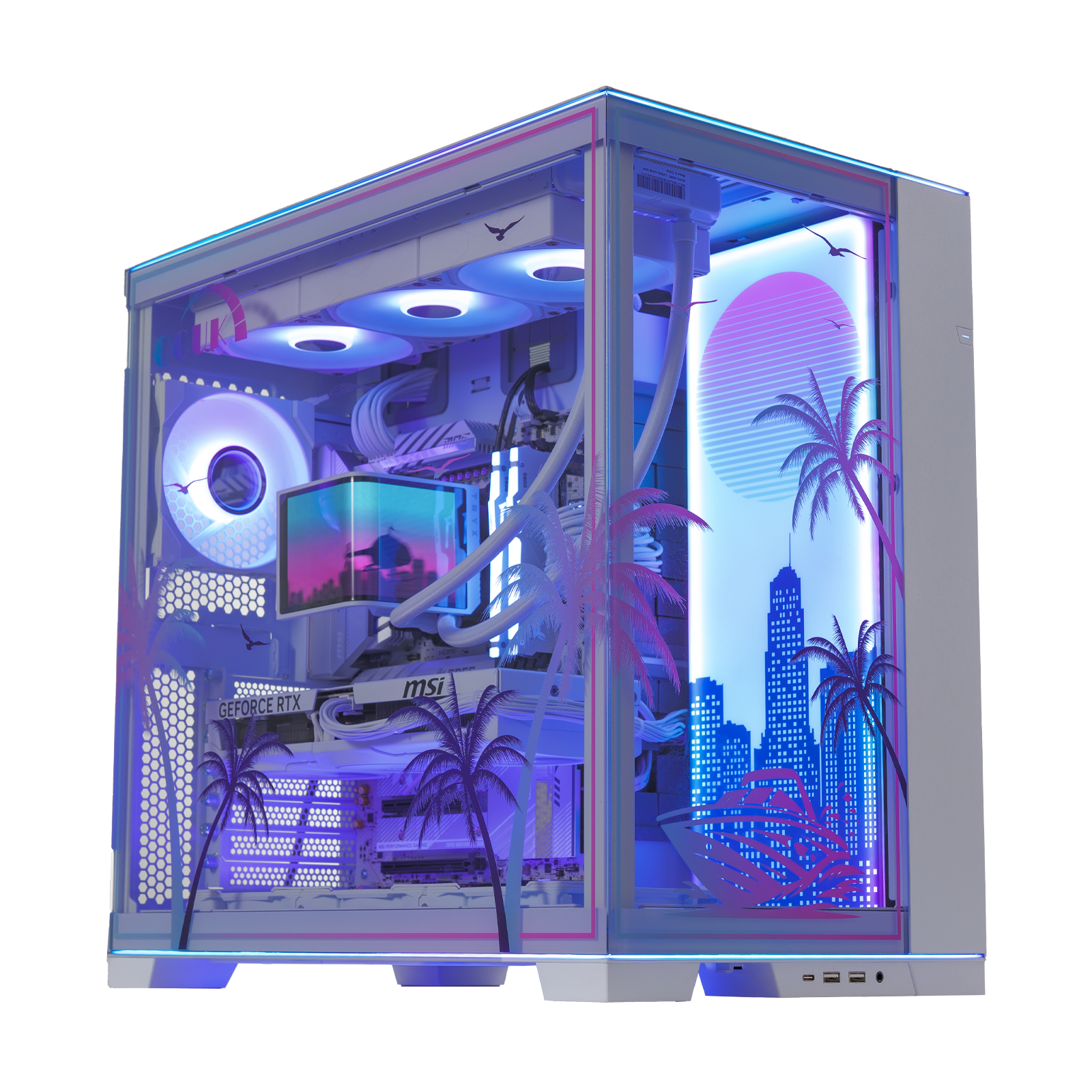 TechForge Miami - AMD Ryzen 9800X3D, RTX 5080 80s Inspired Modded Gaming PC